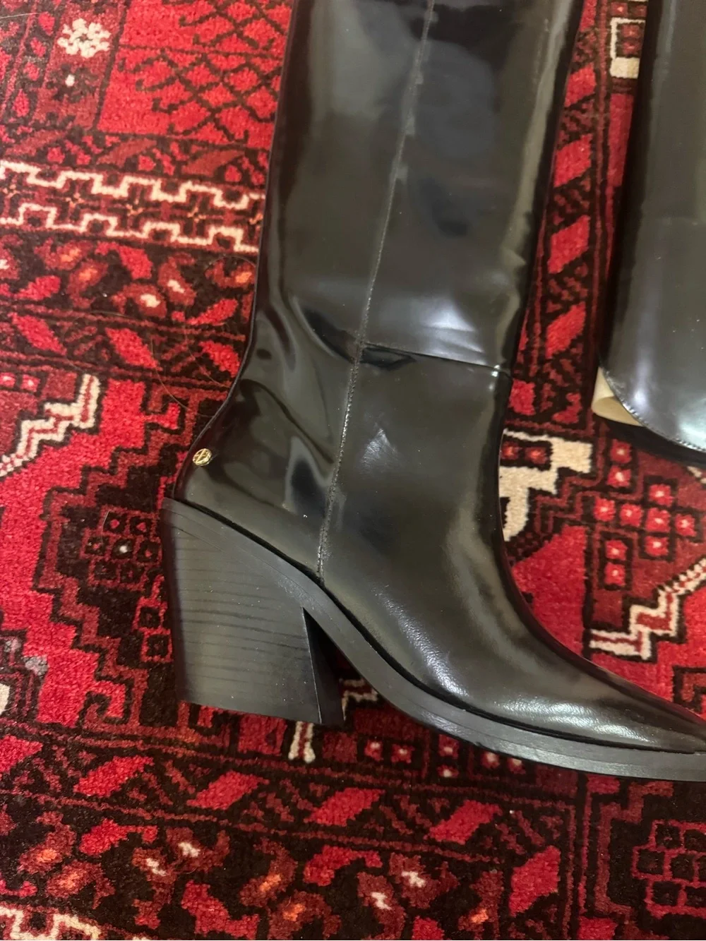 Anine Bing Tall Bekah Patent Boots NEW 37 - Picture 3 of 3